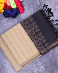 Beige Soft Silk Saree