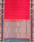 Double Border Rose Silk Saree