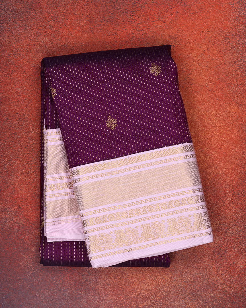 Traditional Purple Silk Saree