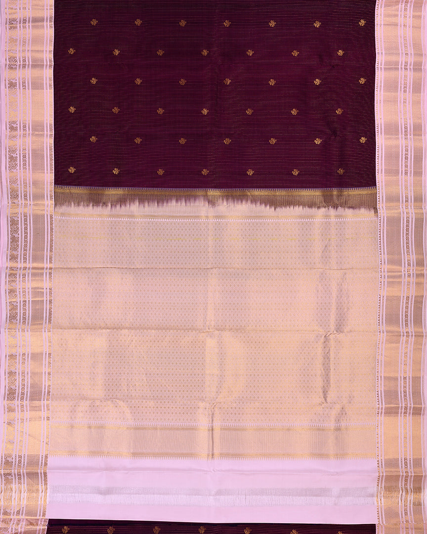 Traditional Purple Silk Saree