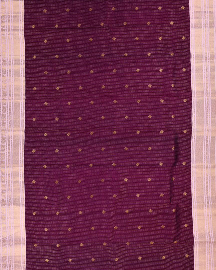 Traditional Purple Silk Saree