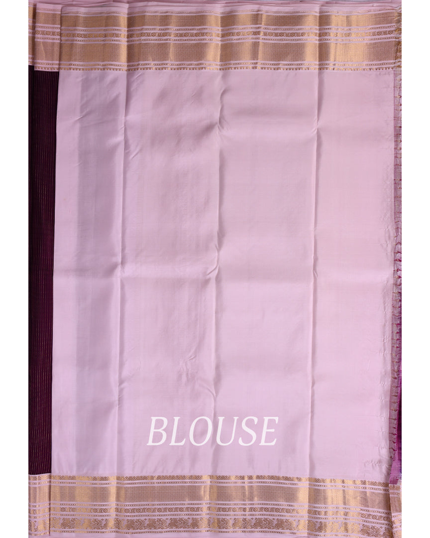 Traditional Purple Silk Saree