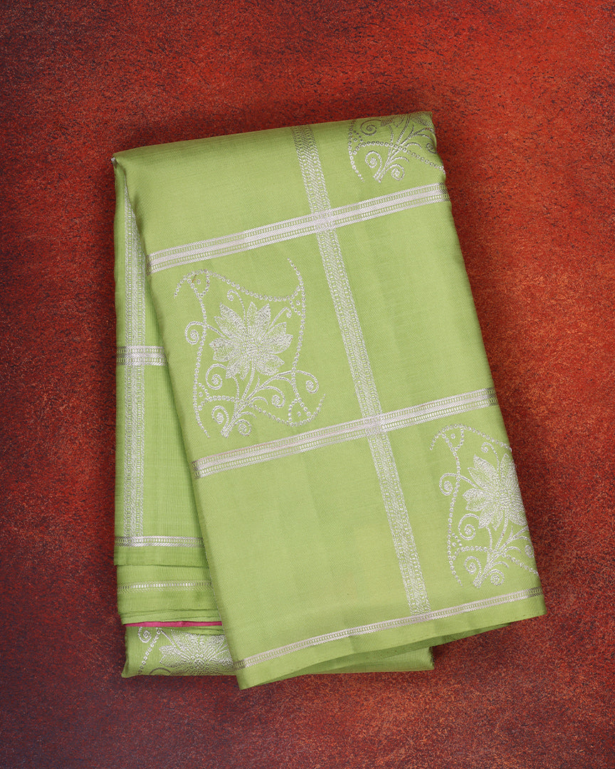 Pastel Green Handloom Silk Saree