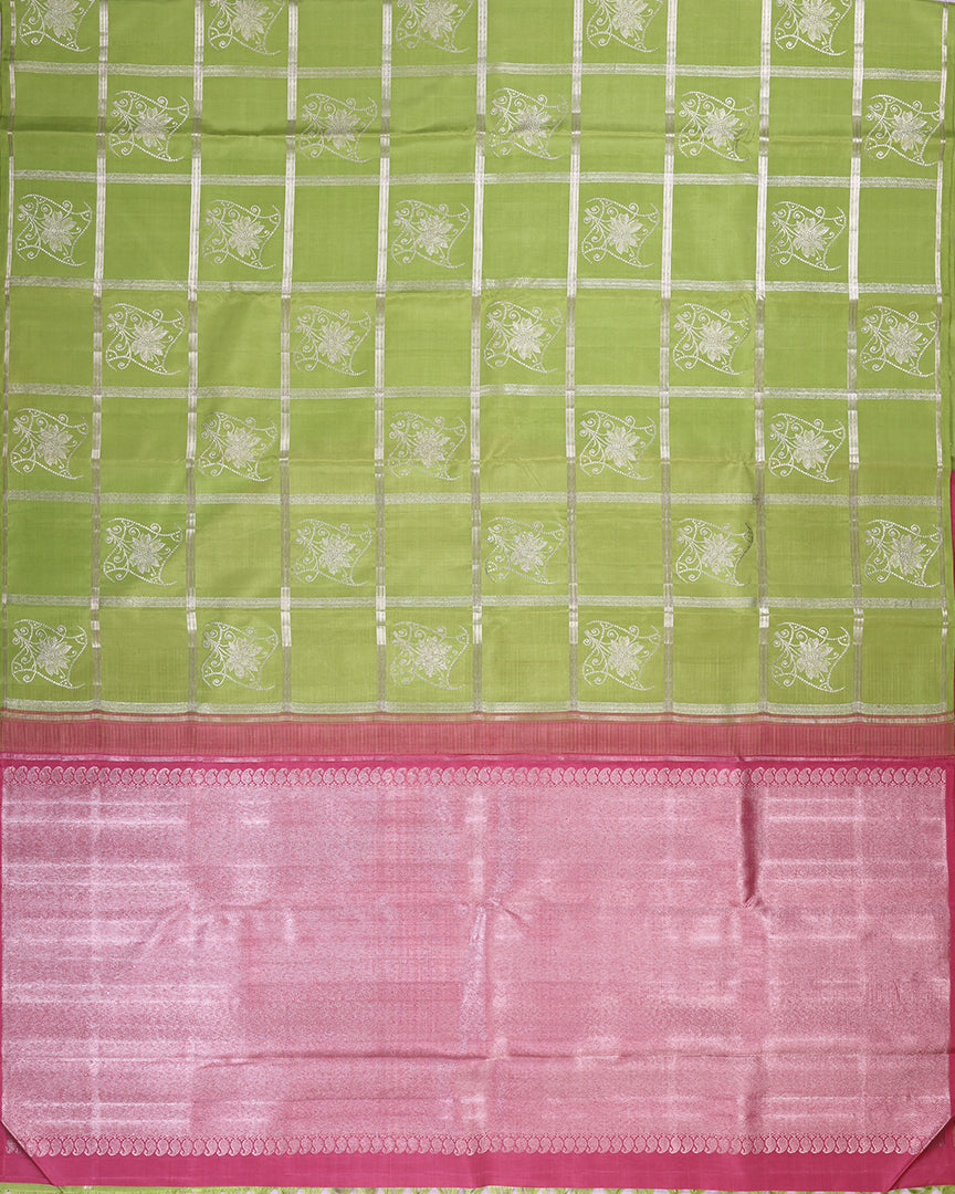 Pastel Green Handloom Silk Saree