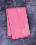 Borderless Pink Handloom Silk Saree
