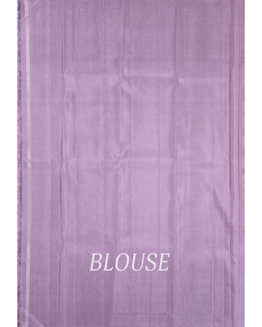 Borderless Pink Handloom Silk Saree