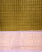 Borderless Checkered Handloom Silk Saree