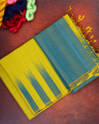 Yellow Handloom Soft Silk Saree