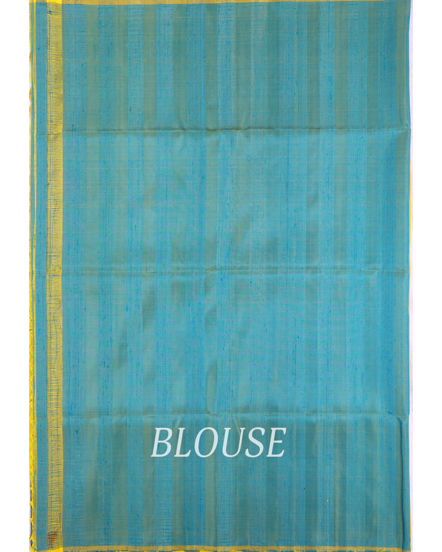 Yellow Handloom Soft Silk Saree