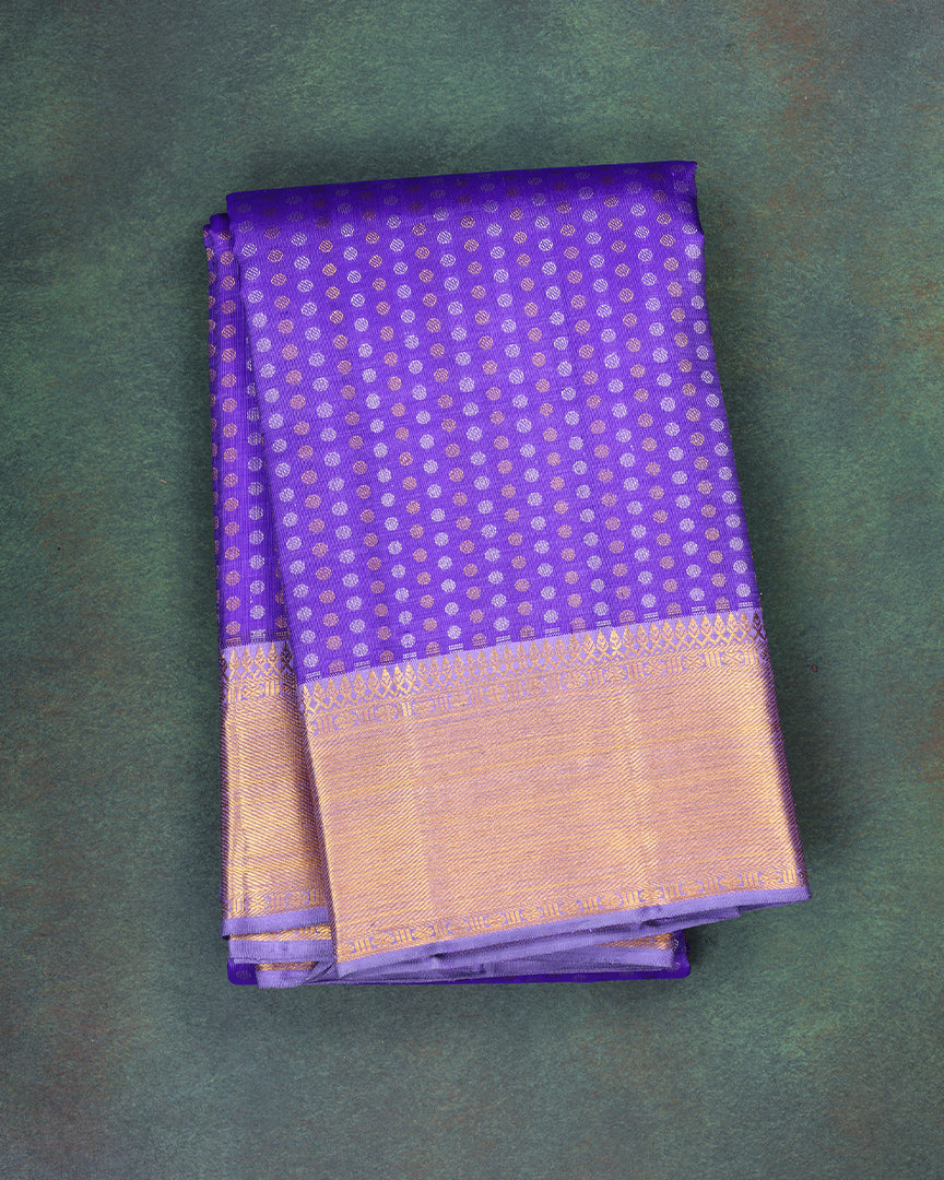 Purple Handloom Silk Saree