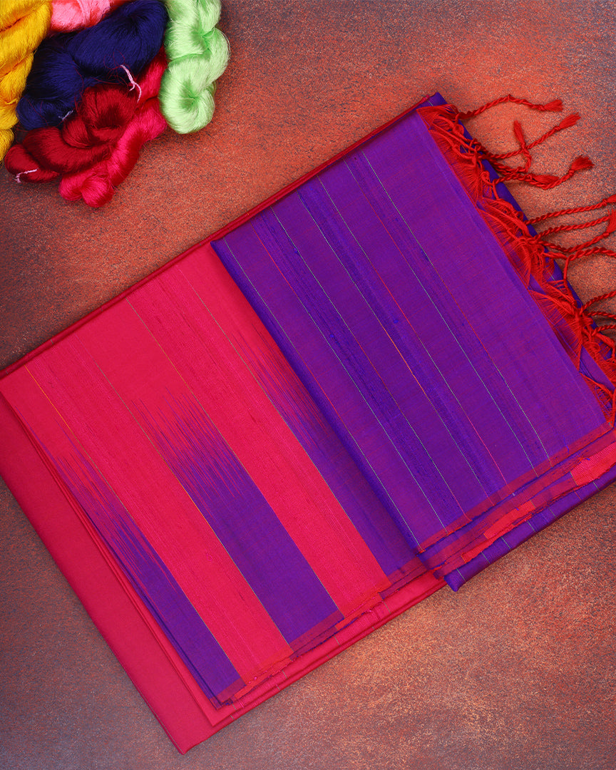 Pink Handloom Soft Silk Saree