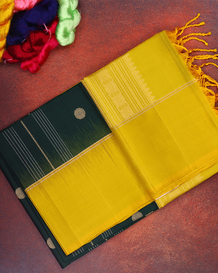 Dark Green Soft Silk Saree