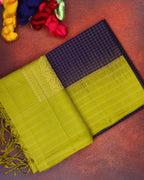 Checkered Soft Silk Saree