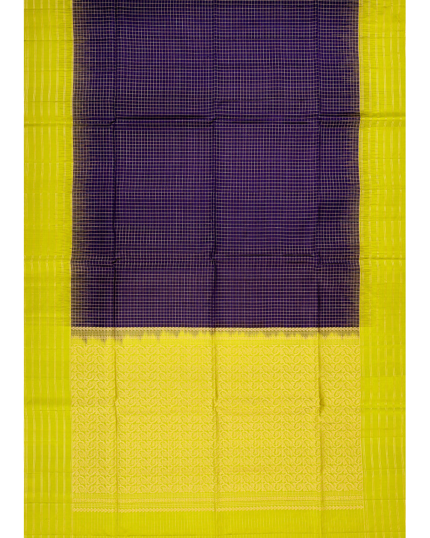 Checkered Soft Silk Saree