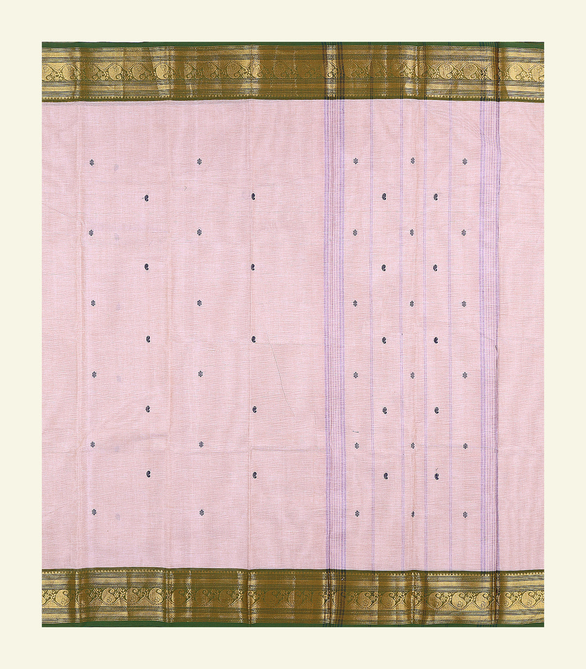 Beige Cotton Saree