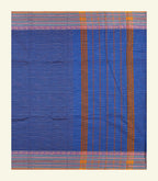 Blue Checkered Cotton Saree
