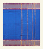 Blue Cotton Saree
