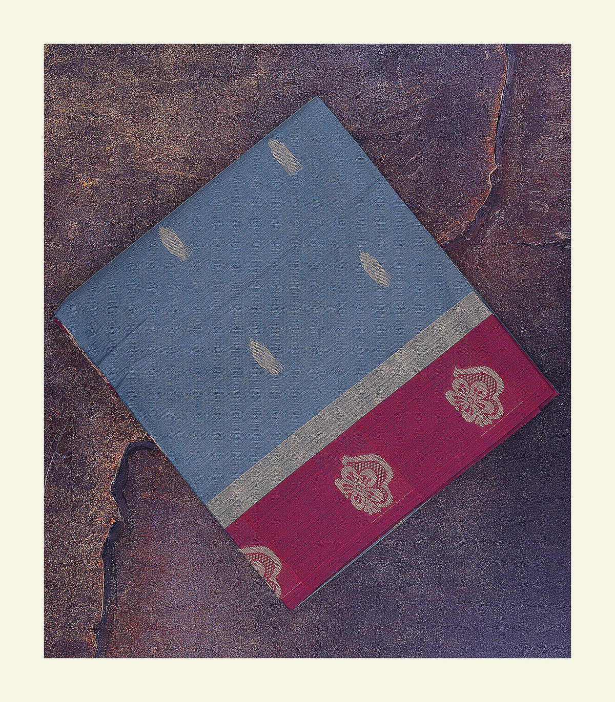 Blue Cotton Saree