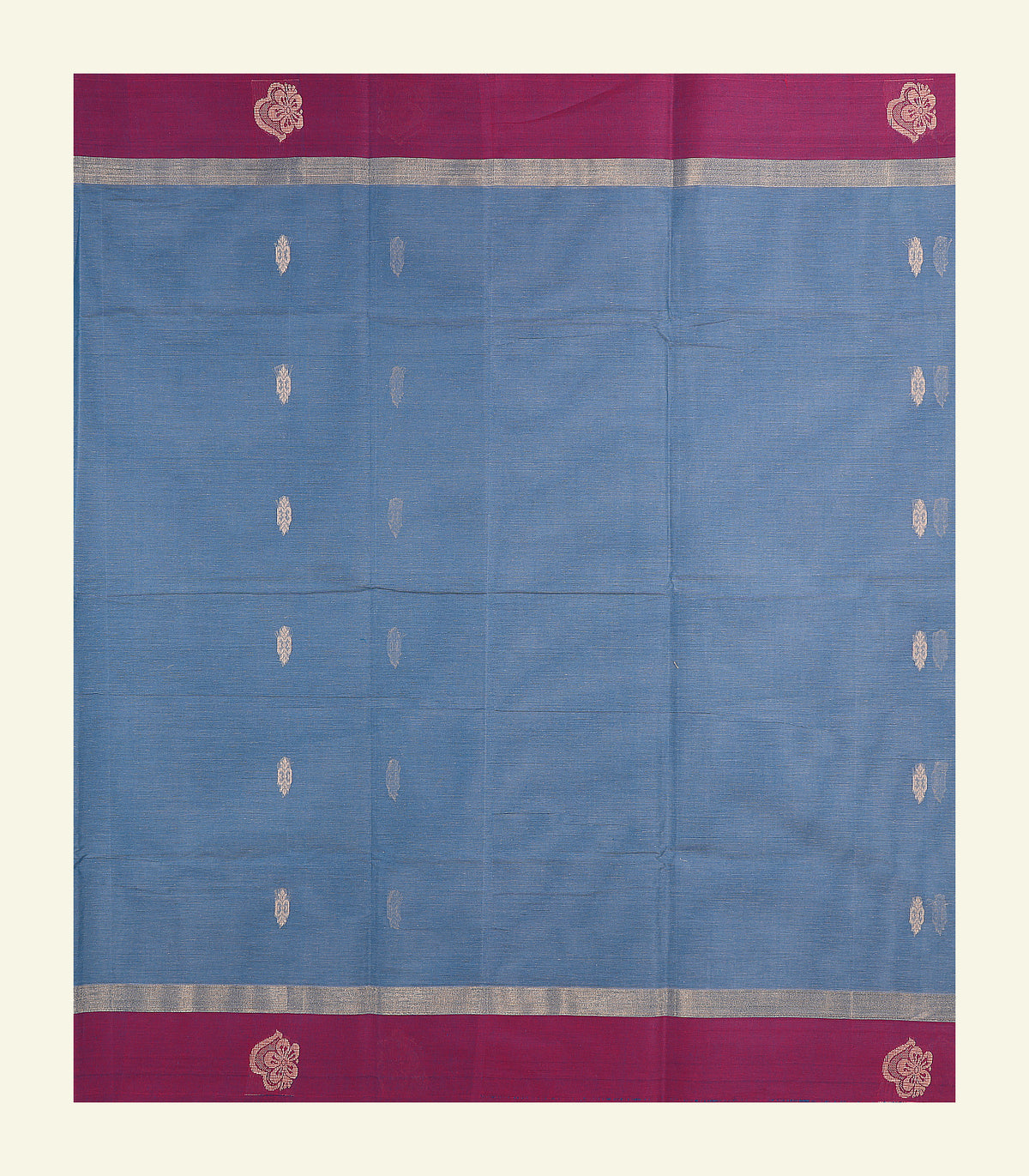 Blue Cotton Saree