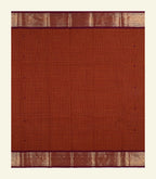 Brown Checkered Cotton Saree
