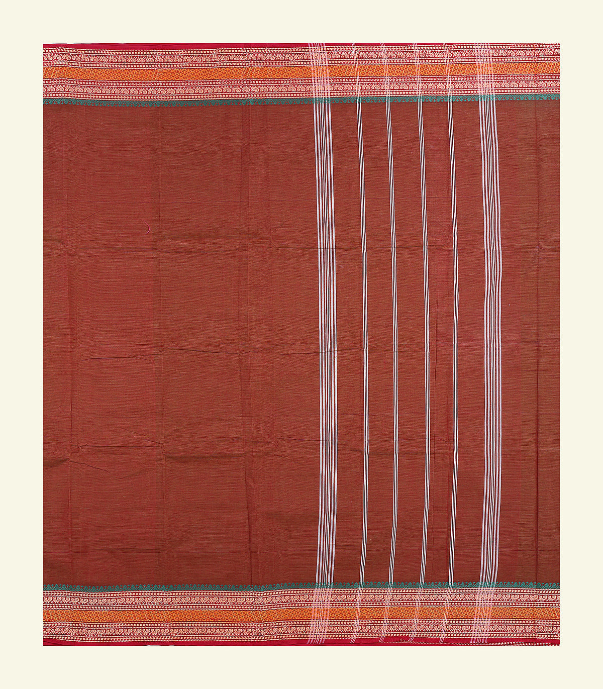 Brown Cotton Saree