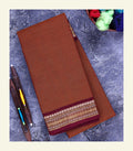 Brown Cotton Saree