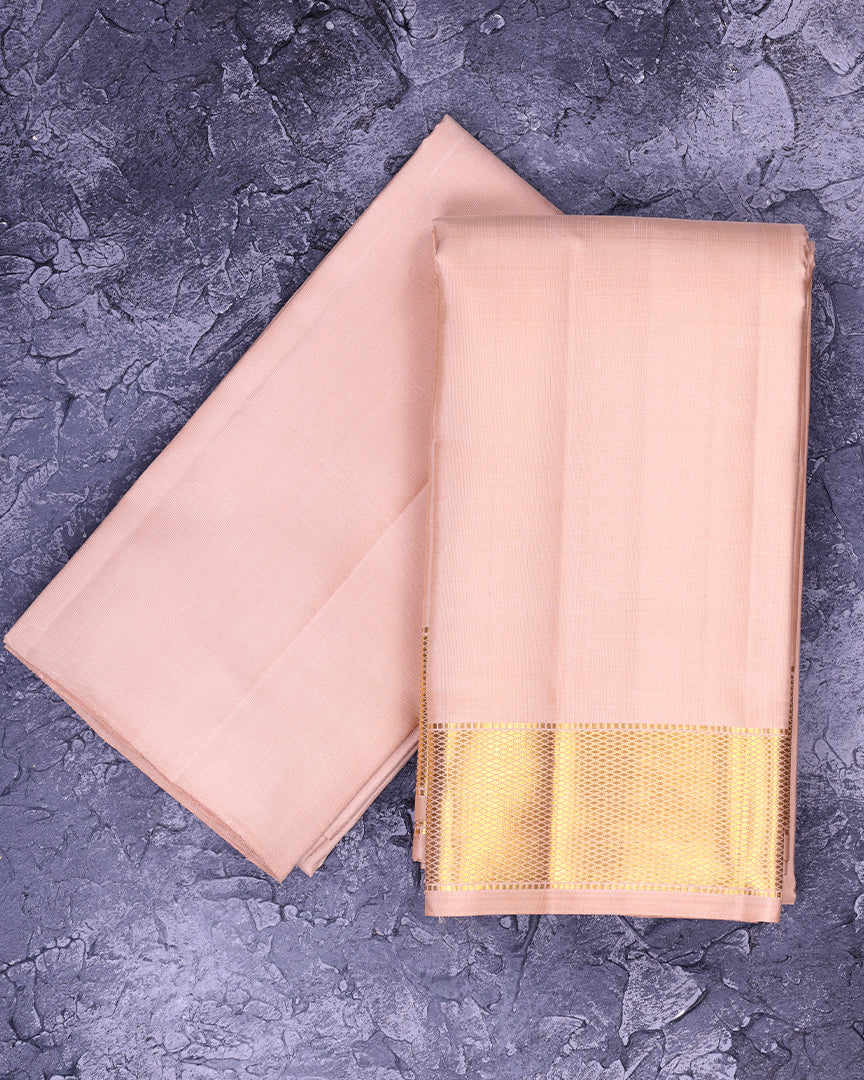 Cream Silk Dhoti & Shirt