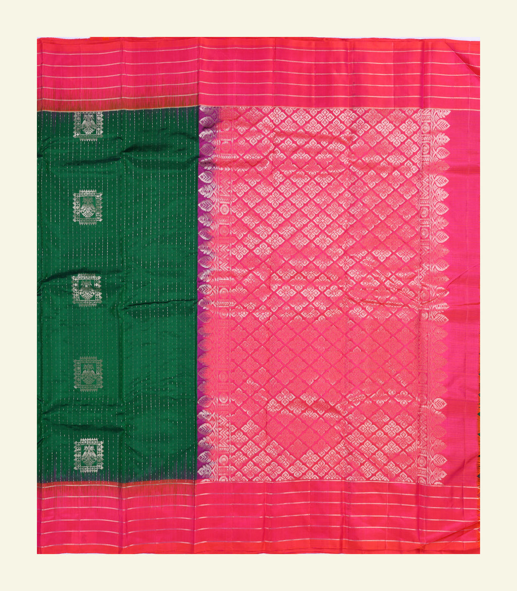 Dark Green Silk Saree