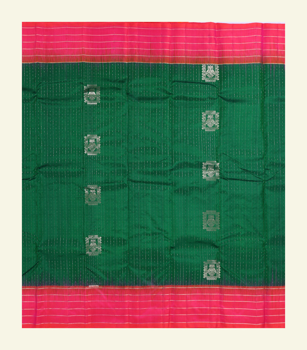 Dark Green Silk Saree