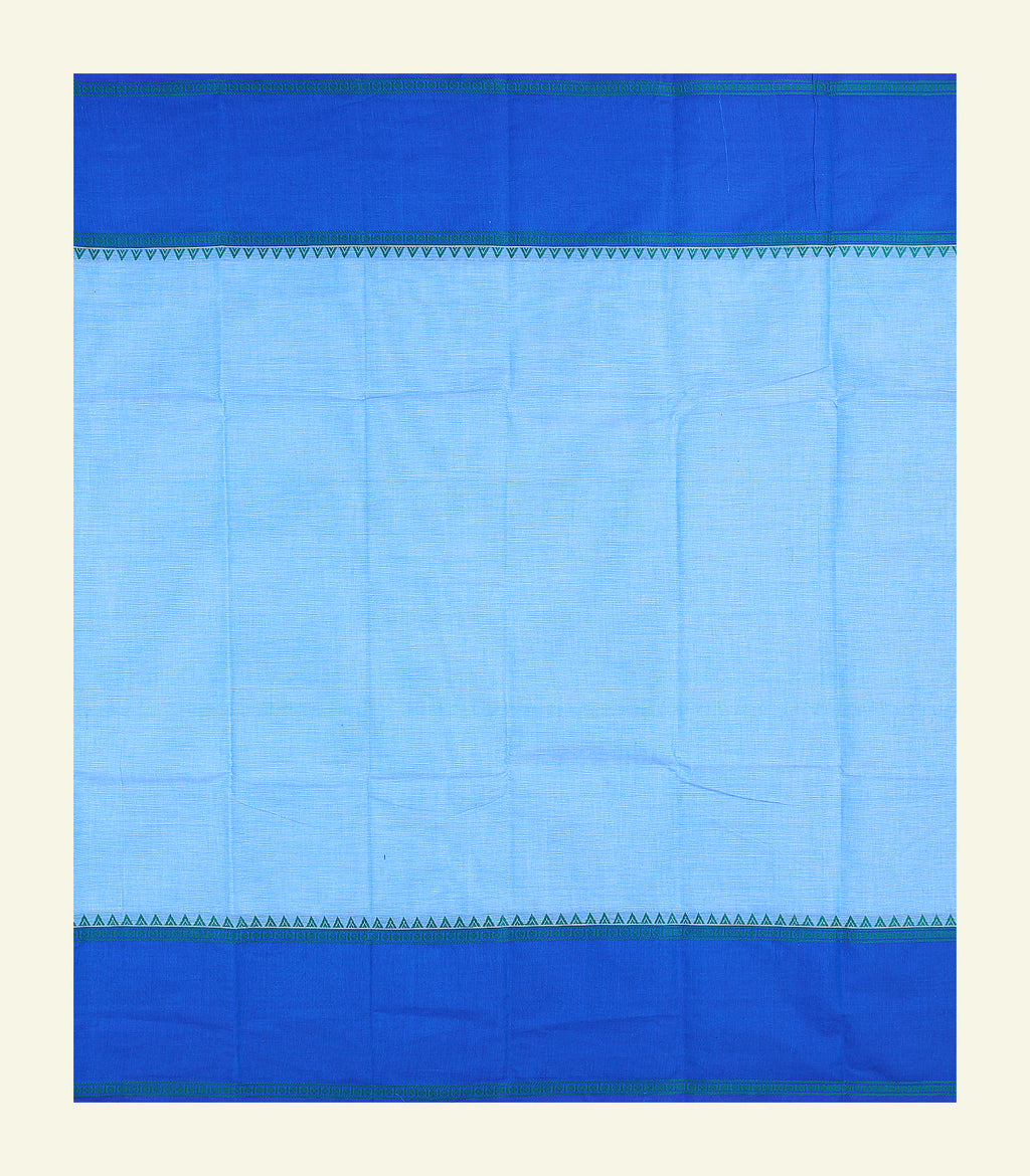 Dual Blue Cotton Saree