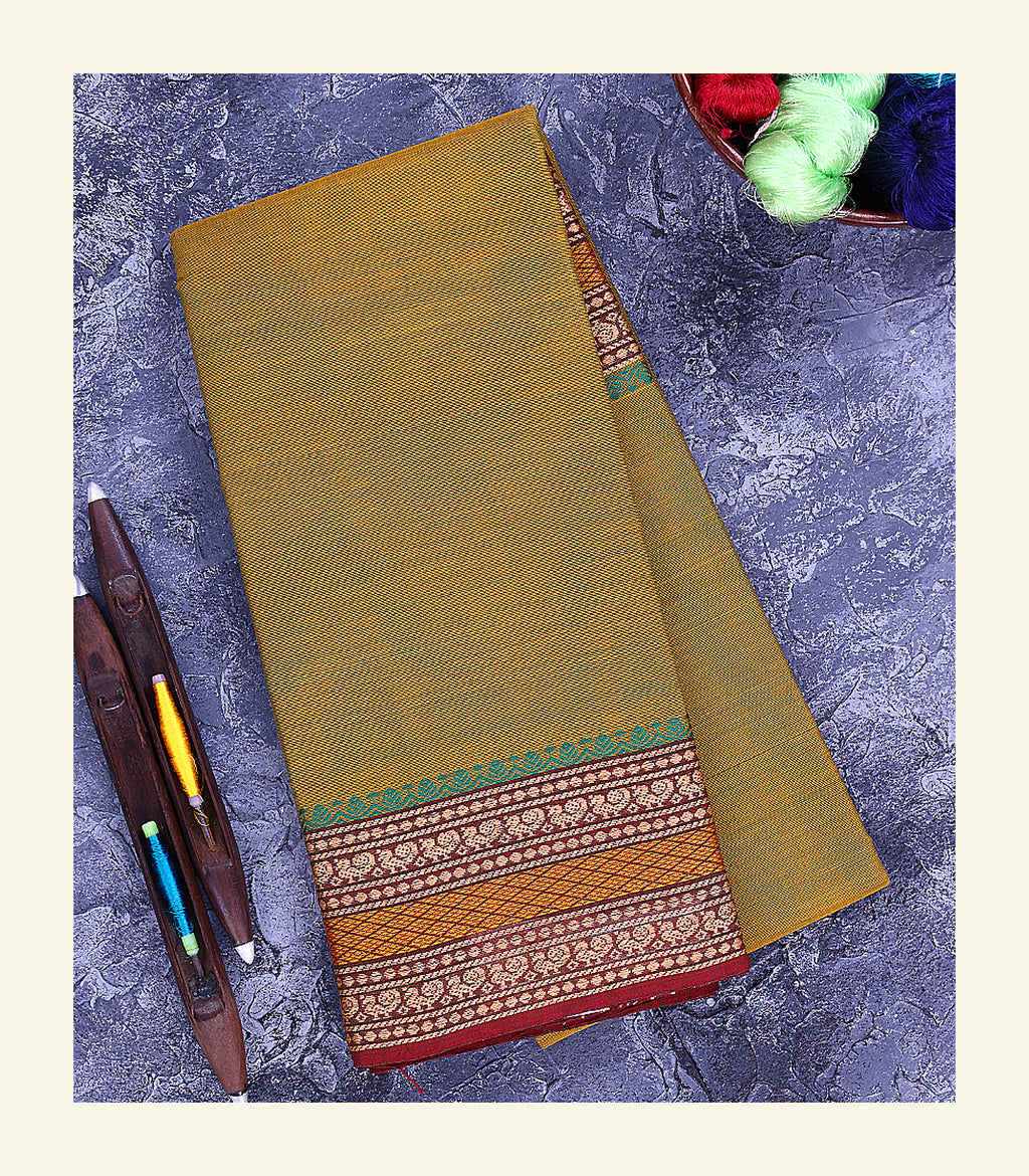 Green Cotton Saree