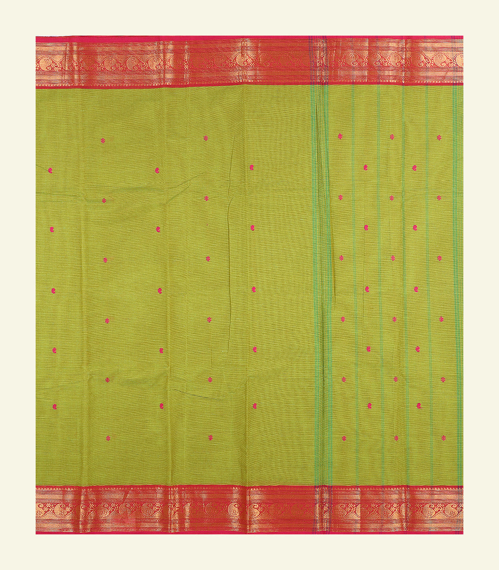 Green Cotton Saree