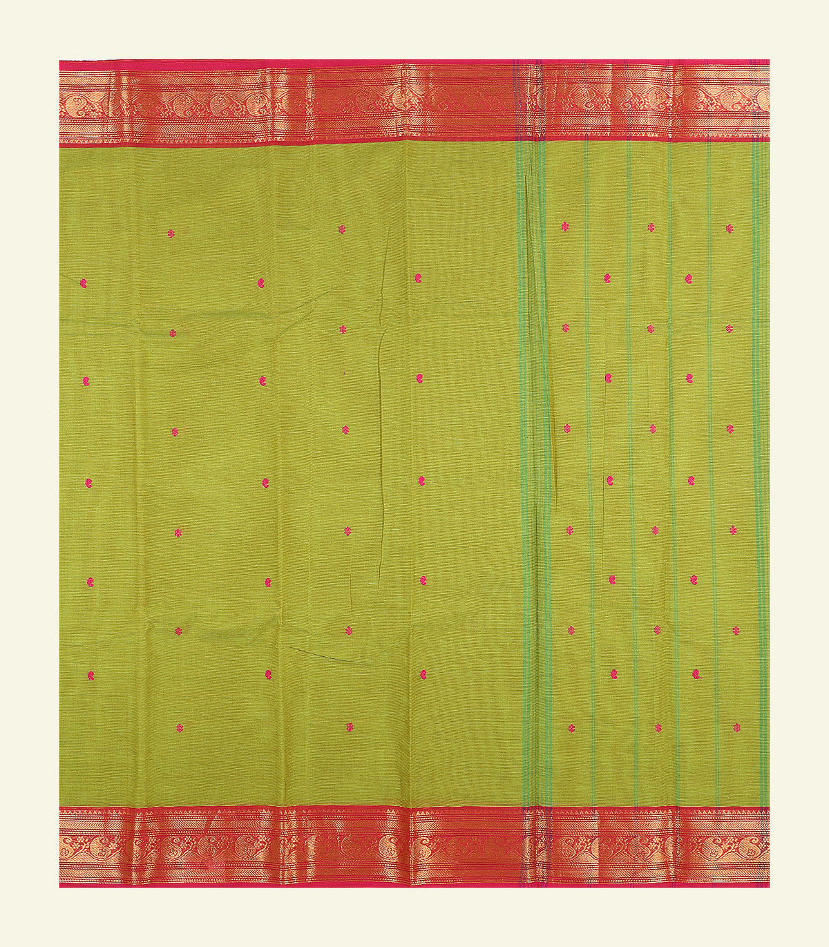 Green Cotton Saree