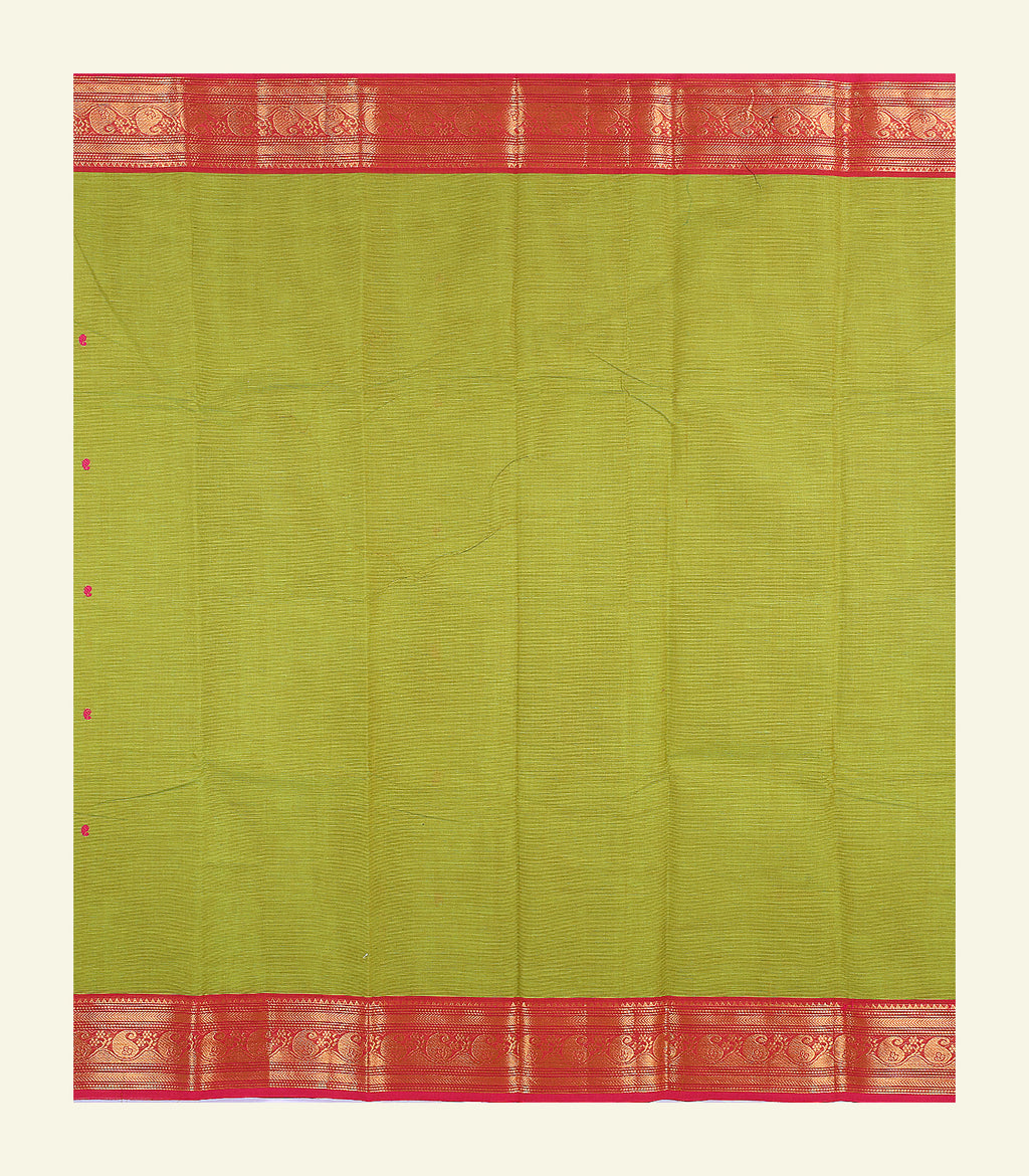 Green Cotton Saree