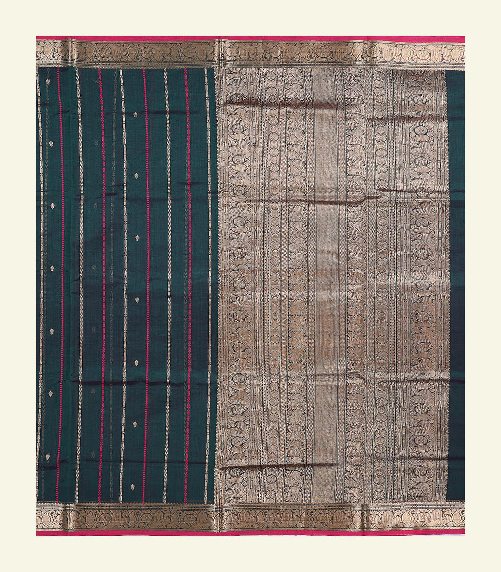 Green Silk Cotton Saree