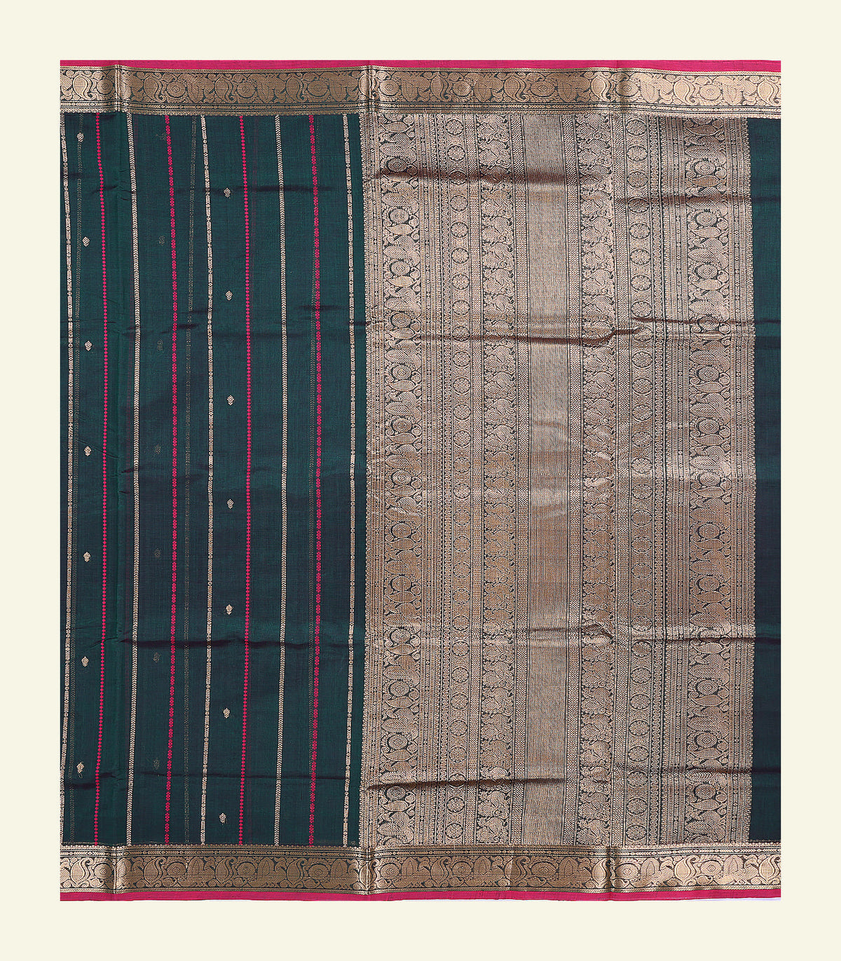 Green Silk Cotton Saree