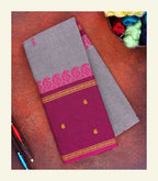 Grey Cotton Saree
