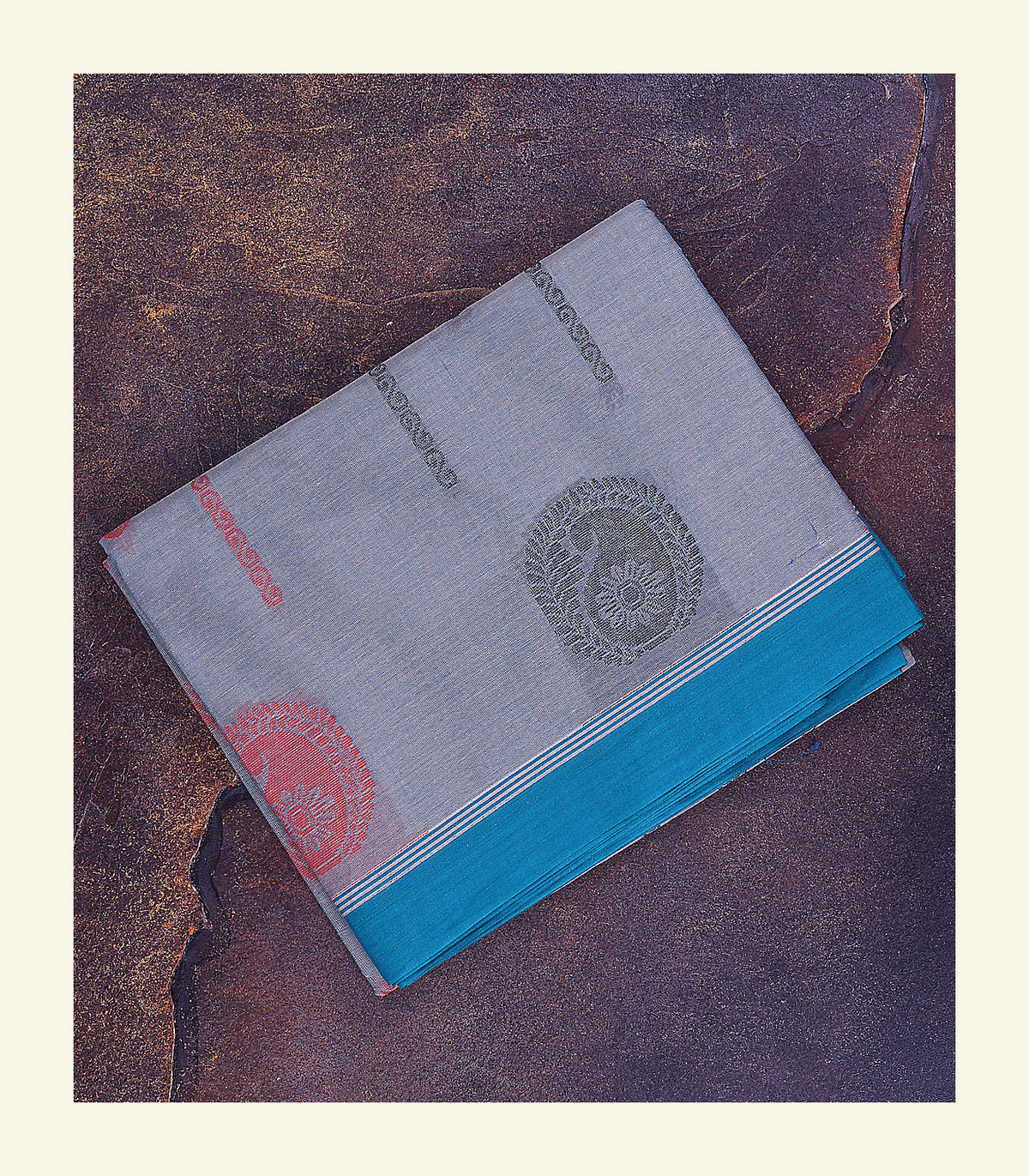 Grey Cotton Saree