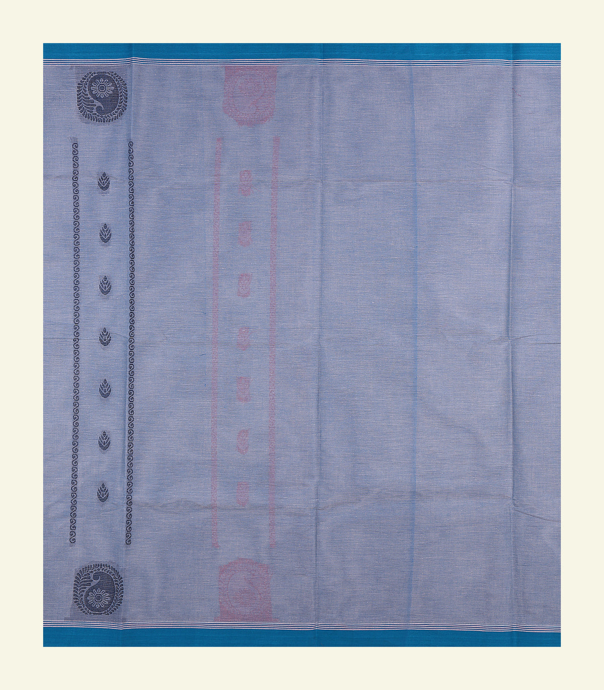 Grey Cotton Saree