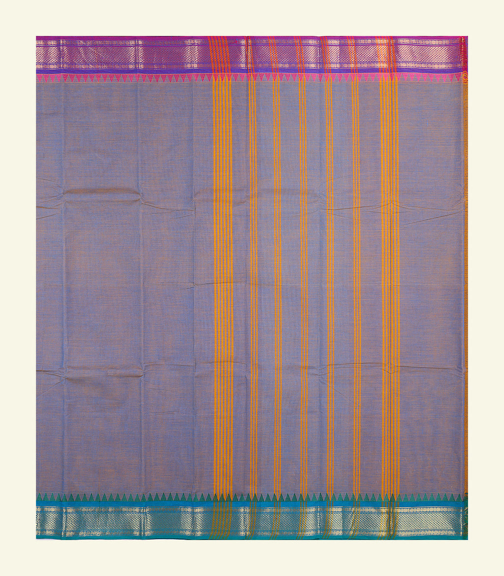 Grey Ganga-Jamuna Cotton Saree