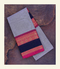 Grey Plain Cotton Saree
