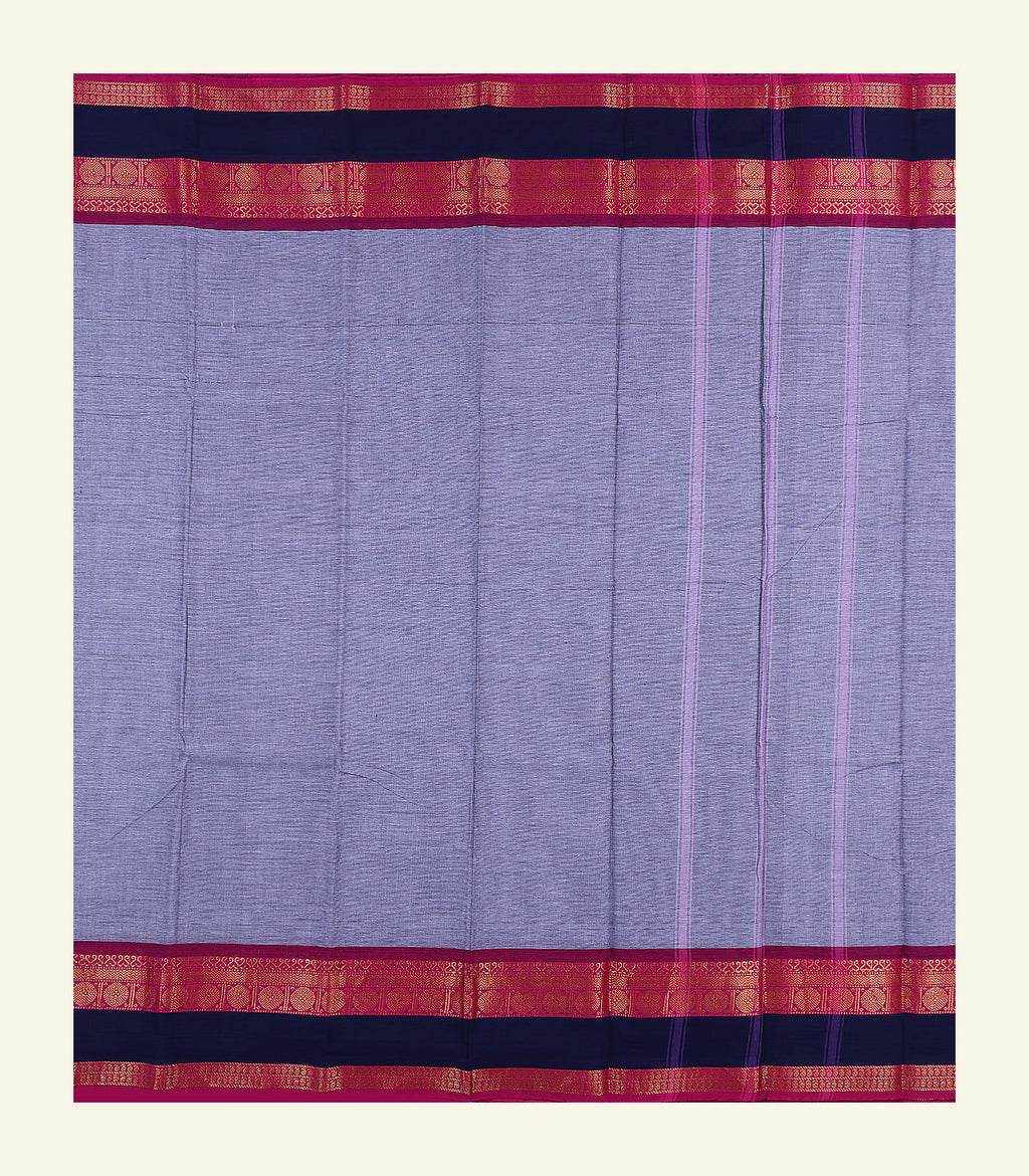 Grey Plain Cotton Saree