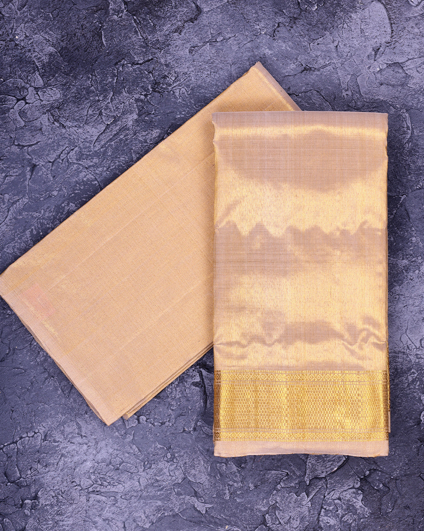 Handloom Tissue Dhoti & Shirt