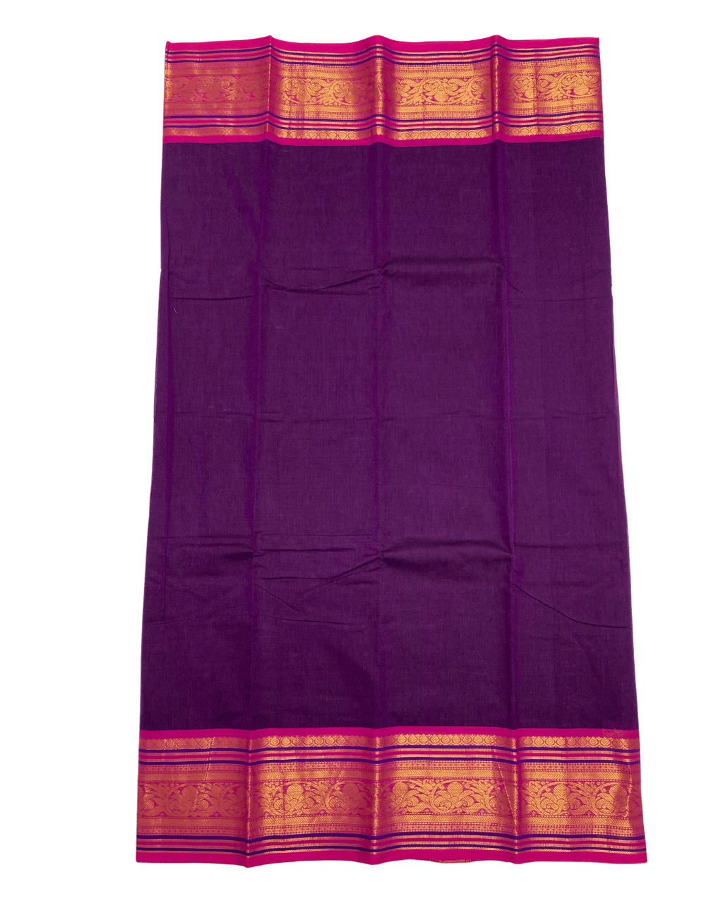 Purple Cotton Saree