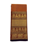 Orange Cotton Saree