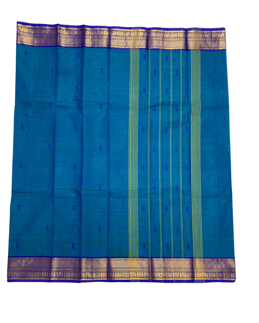 Blue Cotton Saree