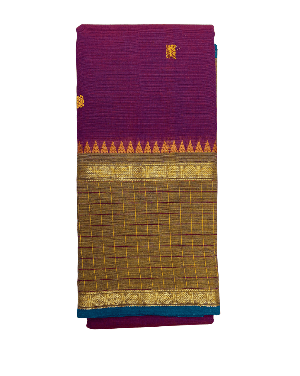 Purple Cotton Saree