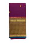 Purple Cotton Saree