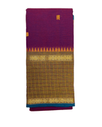 Purple Cotton Saree
