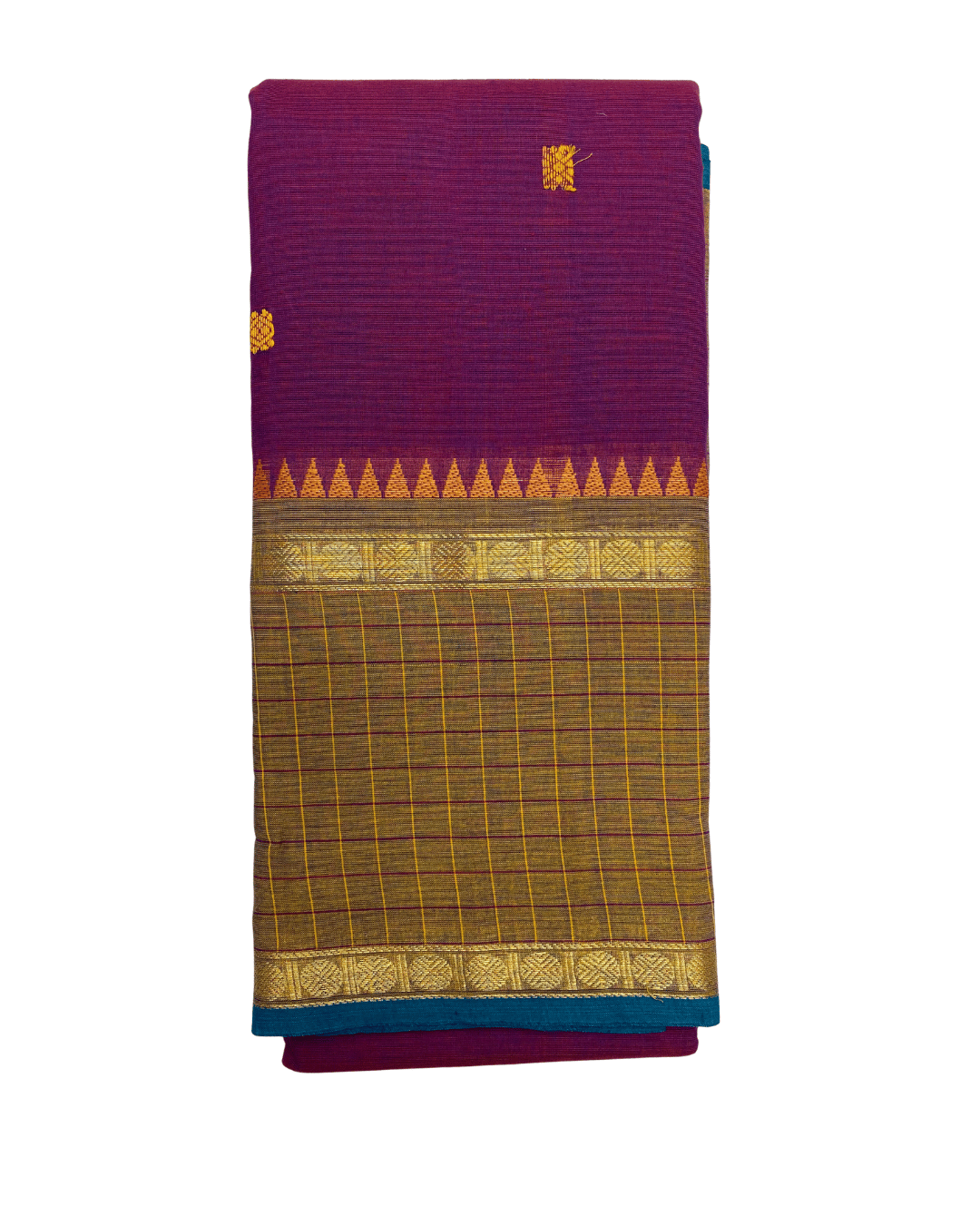 Purple Cotton Saree